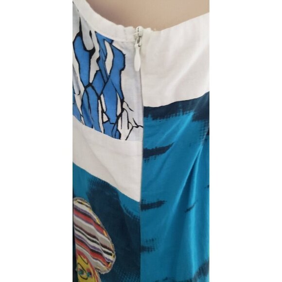 NEW NESLAY PARIS MULTICOLOR BEADED RHINESTONE APPLIQUE RUFFLE DRESS SZ 4 - Picture 6 of 8